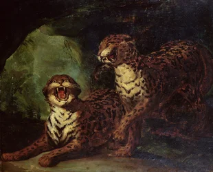 Zwei Leoparden, ca. 1820
